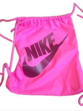 Nike Bright Pink Heritage Drawstring Bag
